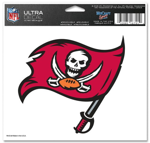 Calcomanía de los Tampa Bay Buccaneers de 5 x 6 pulgadas en color ultra