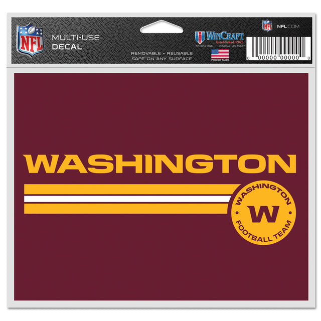 Calcomanía del equipo de fútbol de Washington, 5 x 6, color multiuso