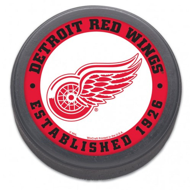 Disco de hockey de los Detroit Red Wings, empaquetado, creado en 1926