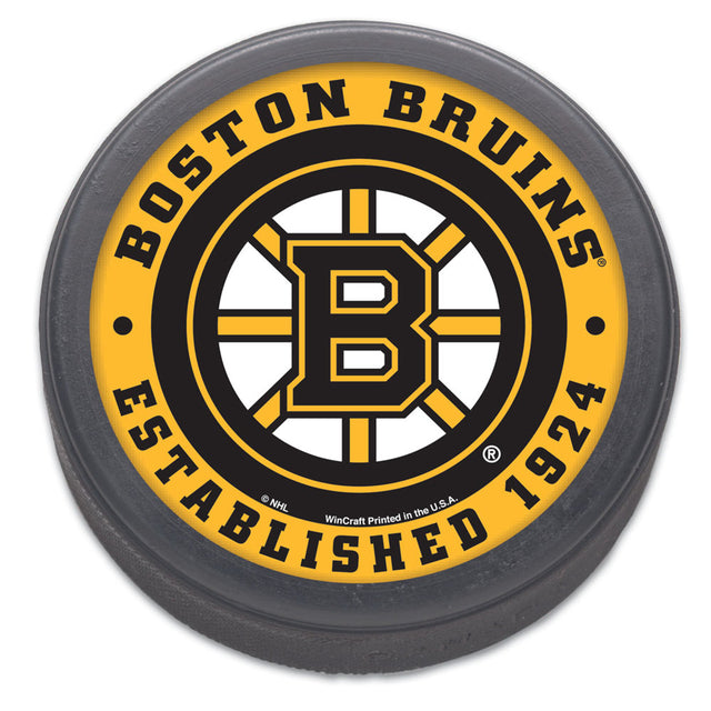 Empaquetado de disco de hockey de los Boston Bruins, diseño original de 1924