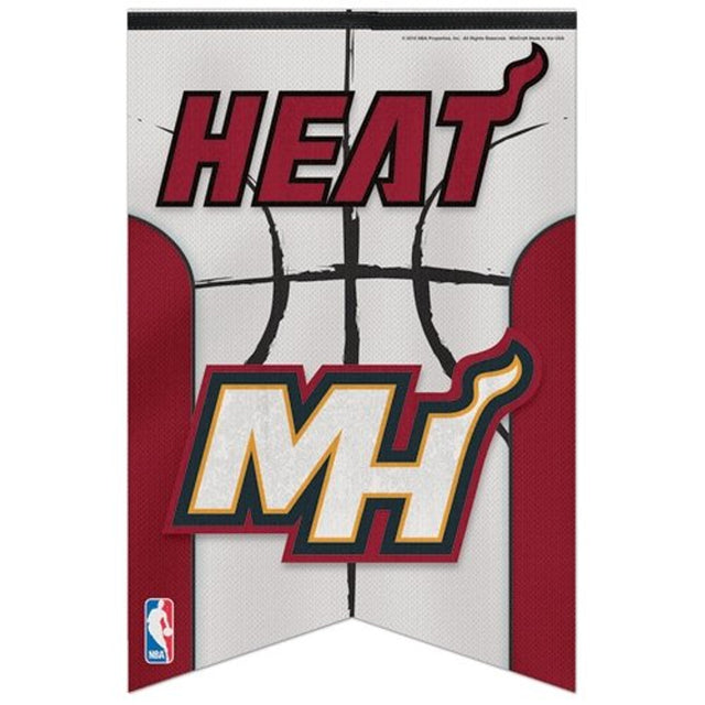 Pancarta de los Miami Heat de 17 x 26 pulgadas, estilo banderín, de fieltro de primera calidad