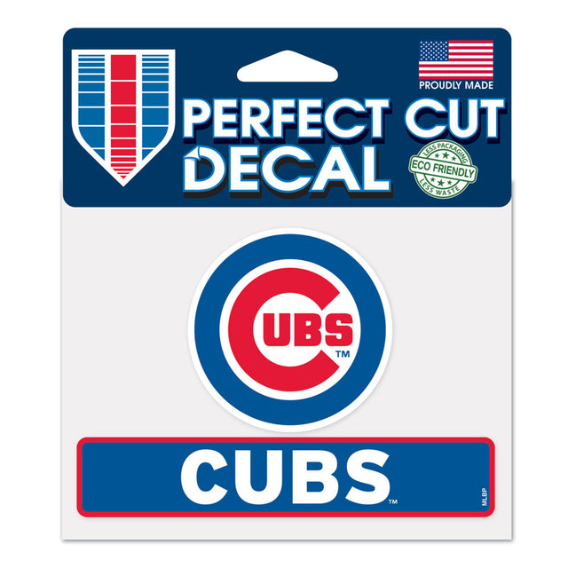 Calcomanía de los Chicago Cubs de 4,5 x 5,75 pulgadas, corte perfecto y color