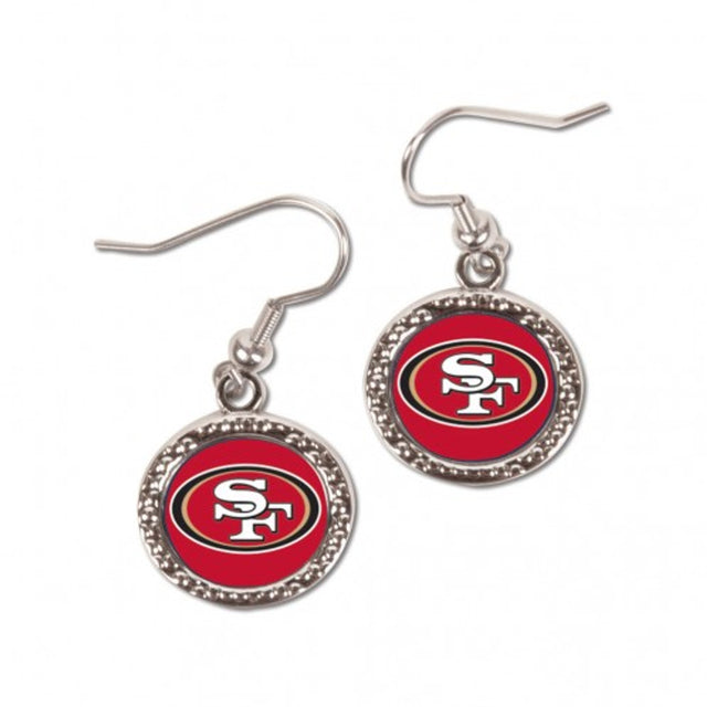 Pendientes de los San Francisco 49ers de estilo redondo