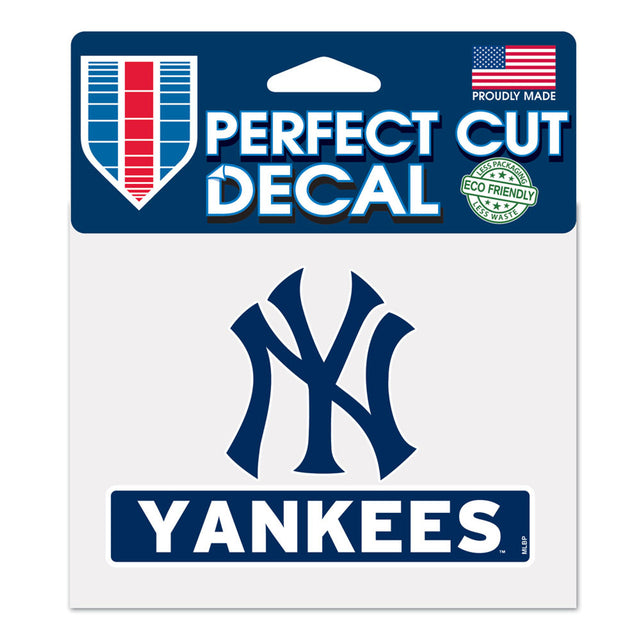 Calcomanía de los Yankees de Nueva York de 4,5 x 5,75 pulgadas, corte perfecto y color