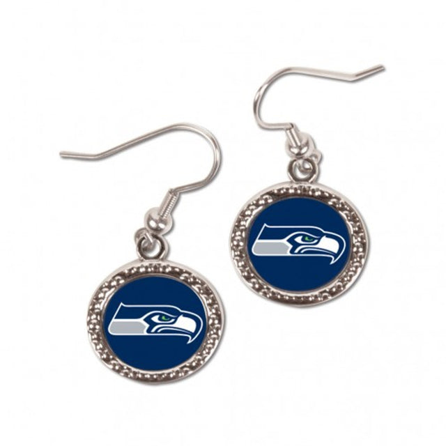 Pendientes de los Seattle Seahawks de estilo redondo