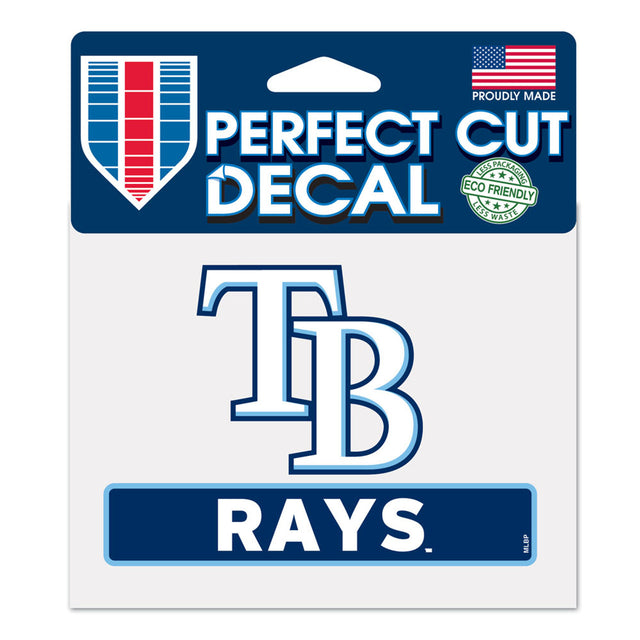 Calcomanía de los Tampa Bay Rays de 4,5 x 5,75 pulgadas, corte perfecto en color