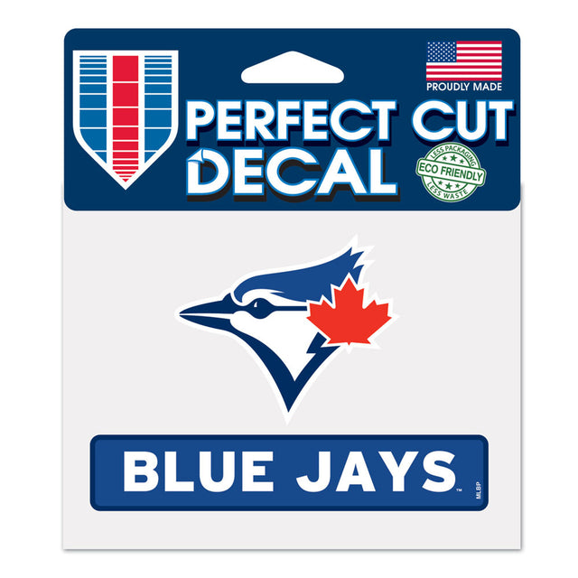 Calcomanía de los Toronto Blue Jays de 4,5 x 5,75 pulgadas, corte perfecto en color