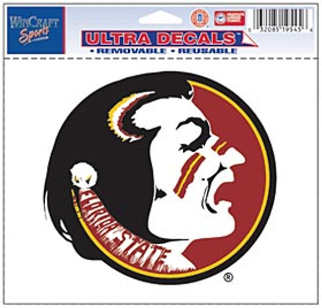 Calcomanía de los Seminoles del estado de Florida, 5 x 6, color ultra