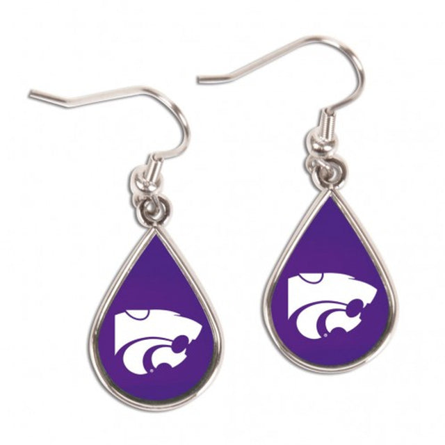 Pendientes de los Kansas State Wildcats con forma de lágrima