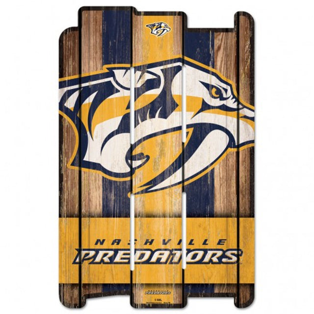 Letrero de madera de 11 x 17 de Nashville Predators