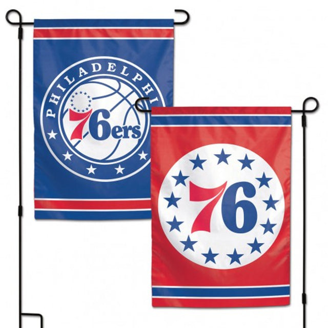 Bandera de los Philadelphia 76ers de 12 x 18 pulgadas, estilo jardín, de 2 lados