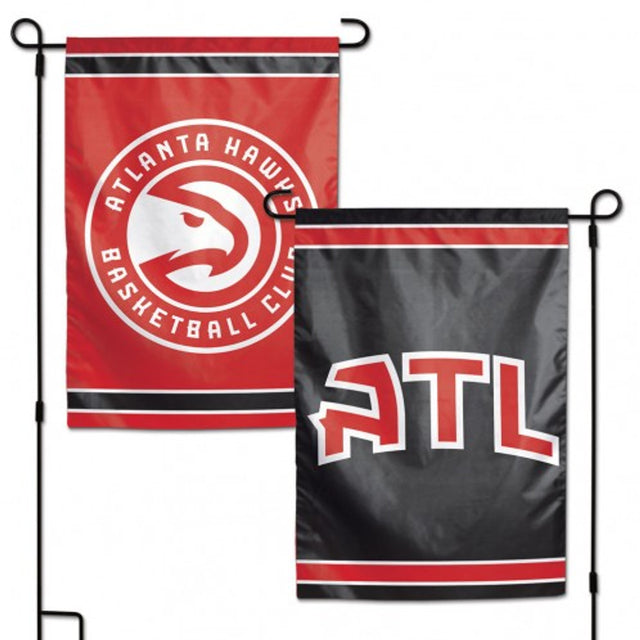 Bandera de los Atlanta Hawks de 12 x 18 pulgadas, estilo jardín, de 2 lados