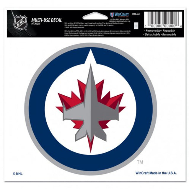 Winnipeg Jets Decal 5x6 Multi Use Color