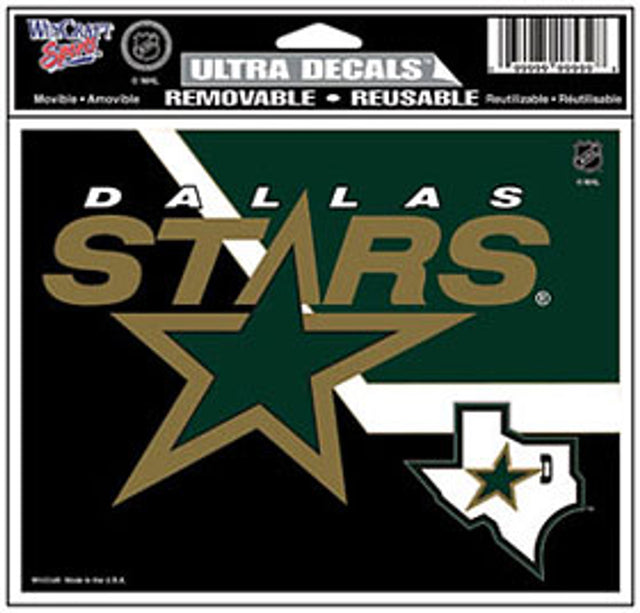 Calcomanía de los Dallas Stars de 5 x 6 pulgadas en color ultra