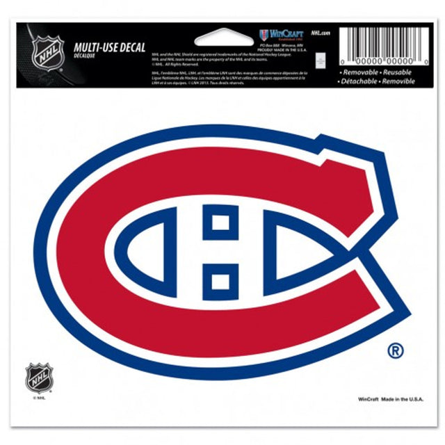 Montreal Canadiens Decal 5x6 Multi Use Color