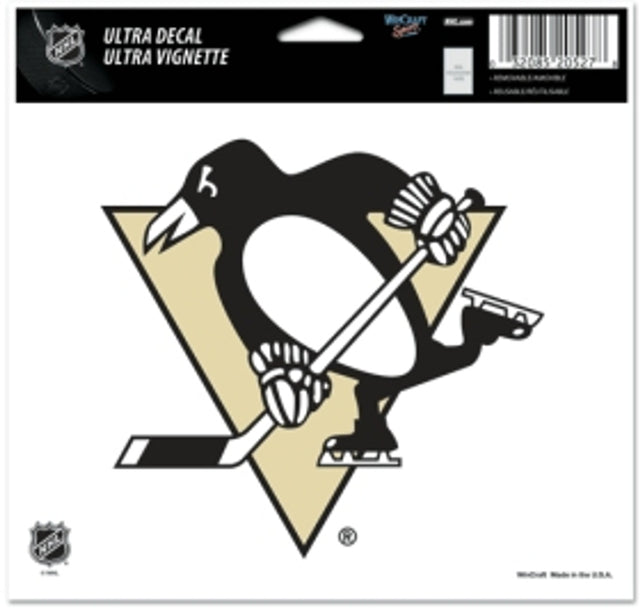 Calcomanía de los Pittsburgh Penguins de 5 x 6 pulgadas en color ultra