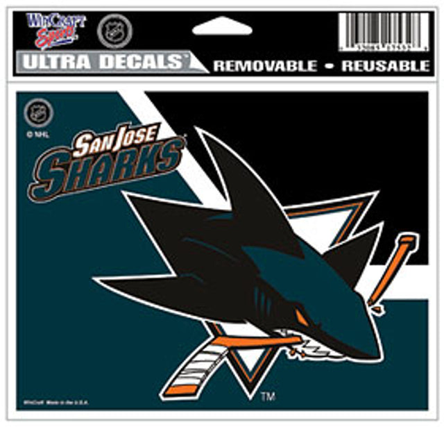 San Jose Sharks Decal 5x6 Multi Use Color