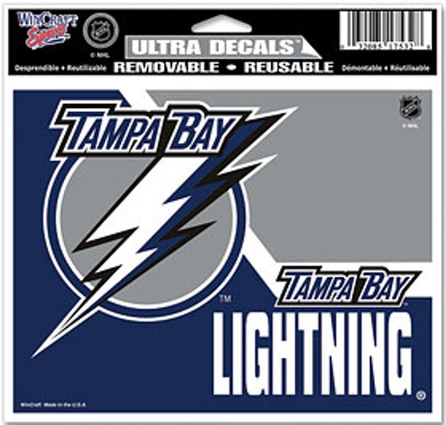 Calcomanía de Tampa Bay Lightning de 5 x 6 pulgadas, color multiuso