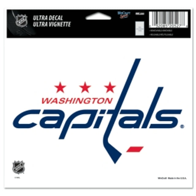 Calcomanía de Washington Capitals de 5 x 6 pulgadas en color ultra