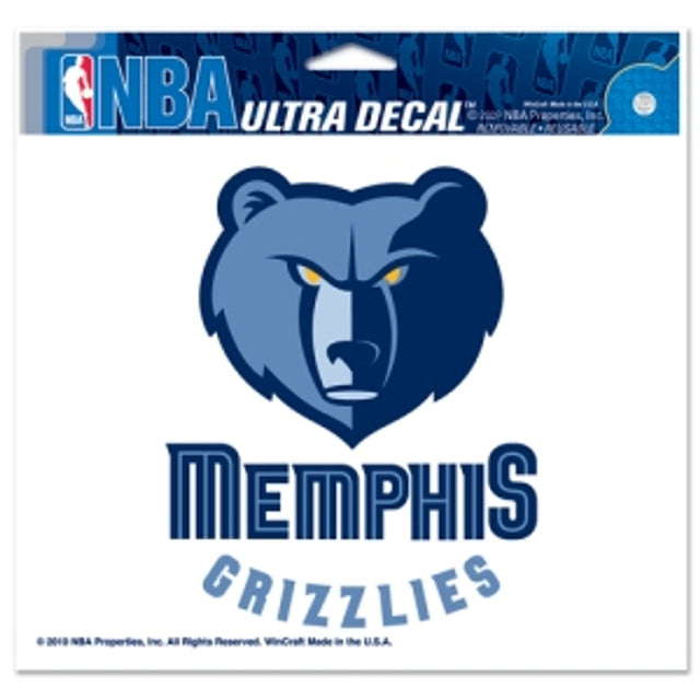 Calcomanía ultra de 5 x 6 de los Memphis Grizzlies