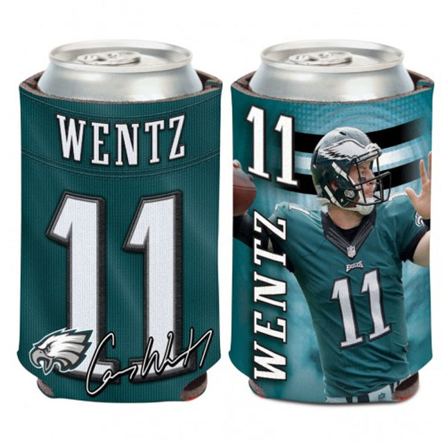 Enfriador de latas de los Philadelphia Eagles Carson Wentz Design CO