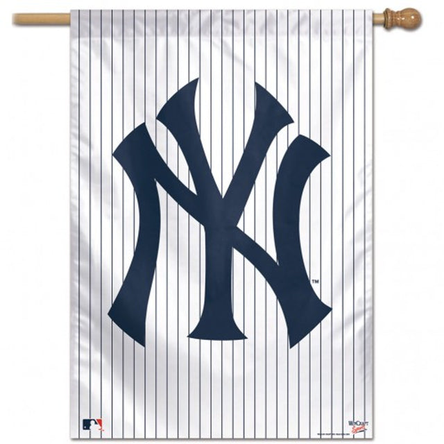 Banner de los Yankees de Nueva York de 28 x 40 con rayas verticales