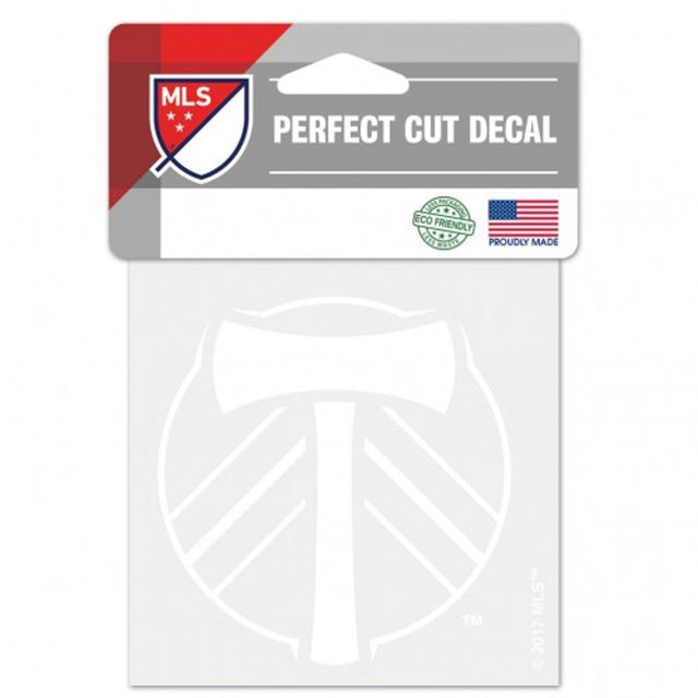 Calcomanía de Portland Timbers 4x4 Perfect Cut White