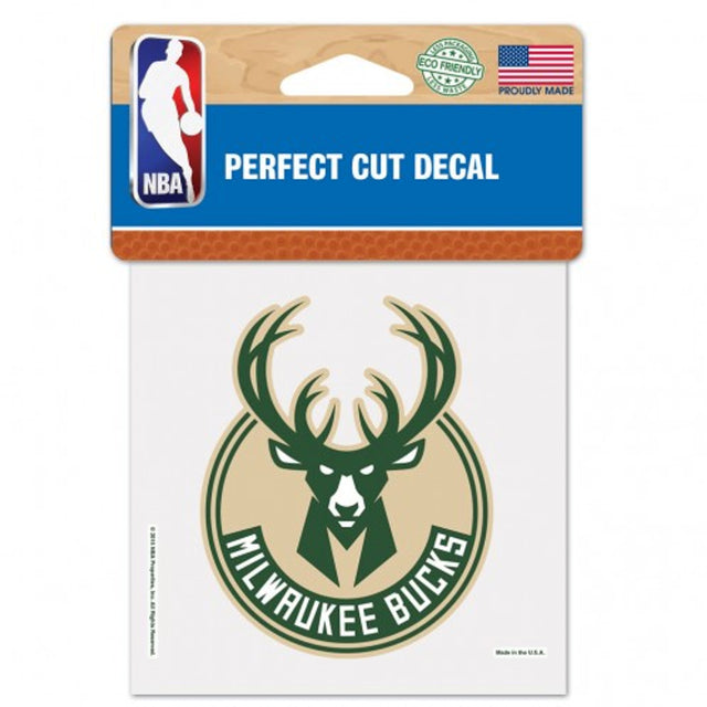 Calcomanía de Milwaukee Bucks 4x4 con corte perfecto y color