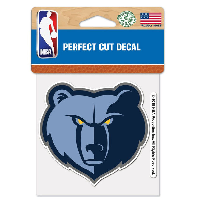 Calcomanía de los Memphis Grizzlies 4x4 con corte perfecto y color