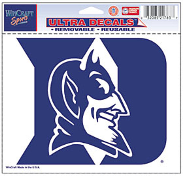 Calcomanía de los Duke Blue Devils, 5 x 6, color ultra