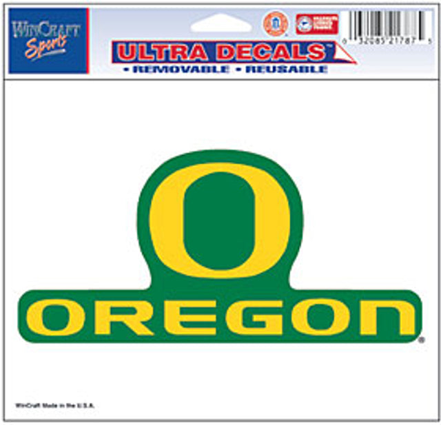 Calcomanía de los Oregon Ducks de 5 x 6 pulgadas en color ultra