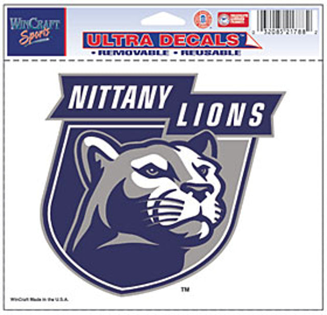 Calcomanía de los Penn State Nittany Lions de 5 x 6 pulgadas en color ultra