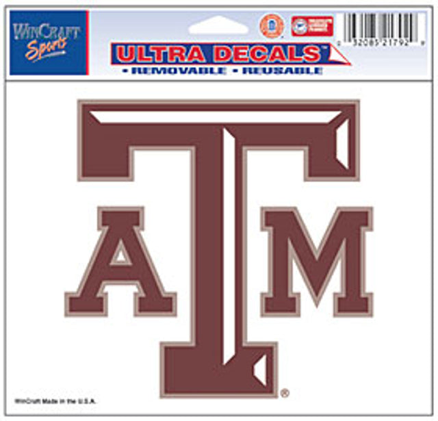 Calcomanía de Texas A&amp;M Aggies de 5 x 6 pulgadas en color ultra