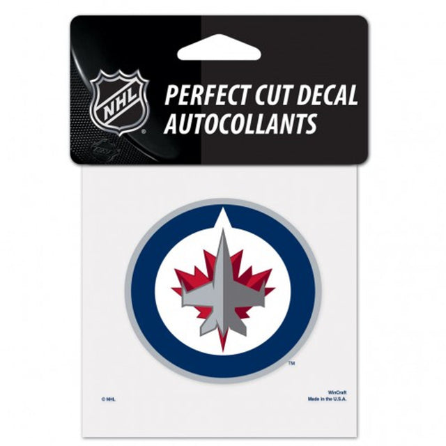 Winnipeg Jets Decal 4x4 Perfect Cut Color