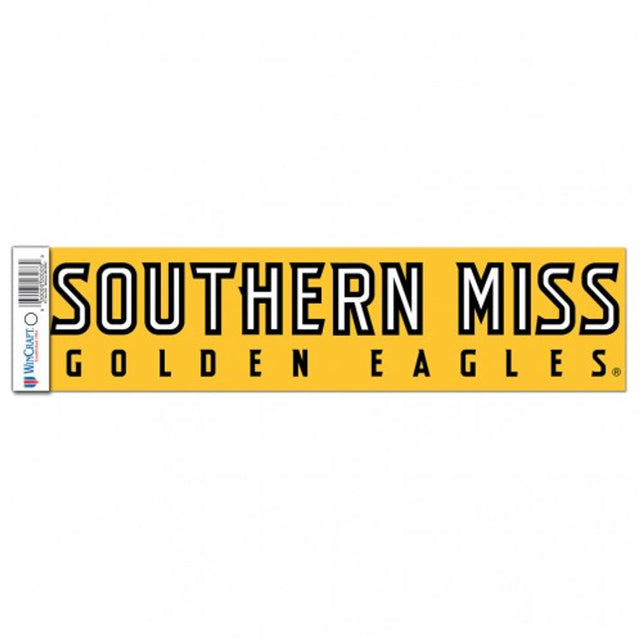 Calcomanía de Southern Miss Golden Eagles, estilo tira para parachoques de 3 x 12 pulgadas