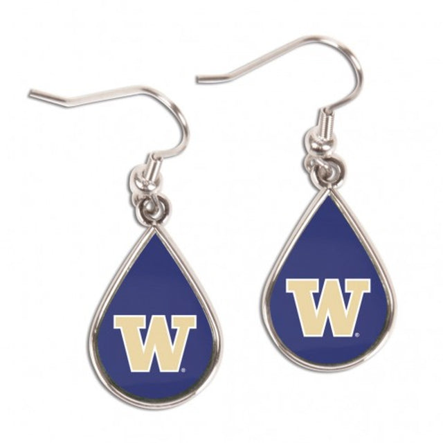 Washington Huskies Earrings Tear Drop Style