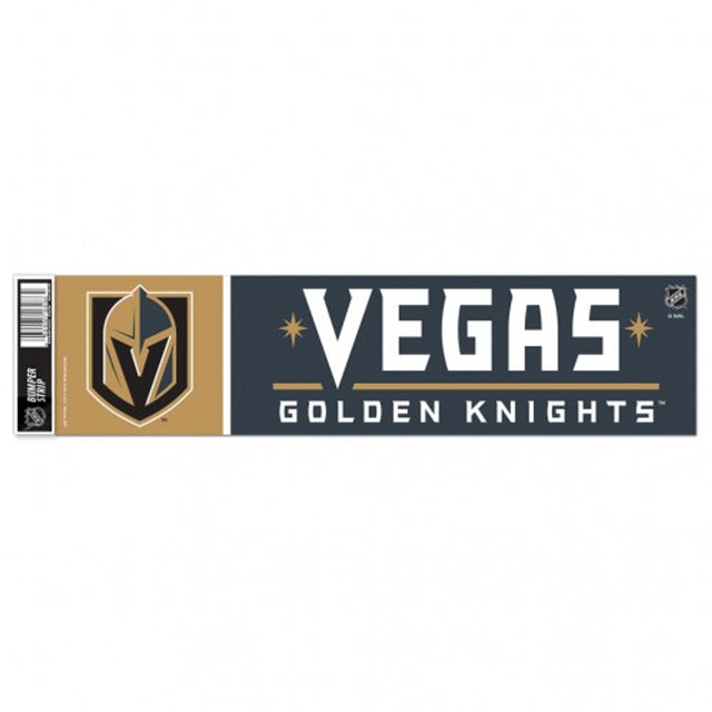 Calcomanía de Vegas Golden Knights, estilo tira para parachoques de 3 x 12 pulgadas