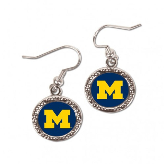 Michigan Wolverines Earrings Round Style