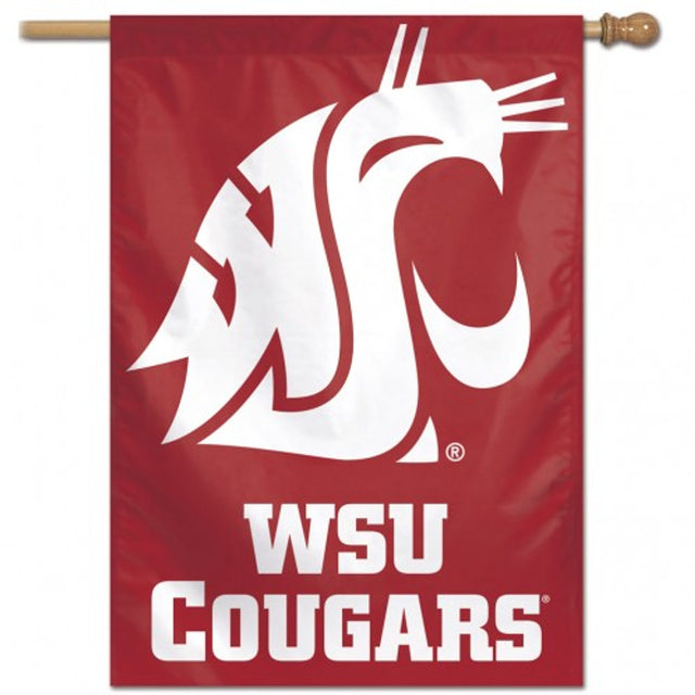 Banner de los Washington State Cougars de 28 x 40 vertical, segundo diseño alternativo