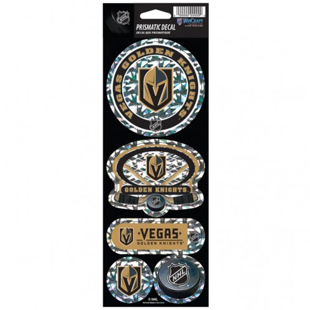 Vegas Golden Knights Decal 4x11 Die Cut Prismatic Style