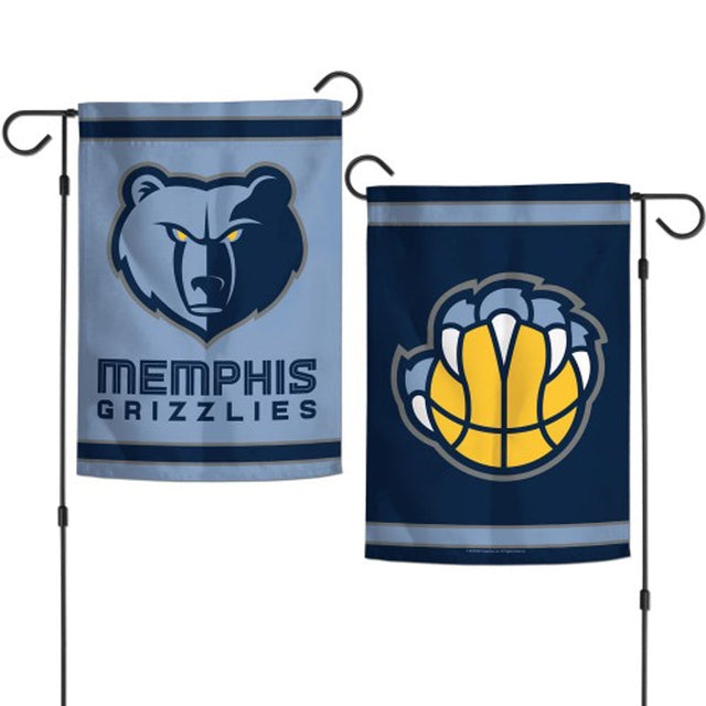 Bandera de los Memphis Grizzlies de 12 x 18 pulgadas, estilo jardín, de 2 lados