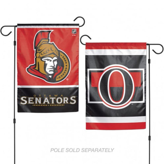 Bandera de los Senadores de Ottawa de 12 x 18 pulgadas, estilo jardín, de 2 lados