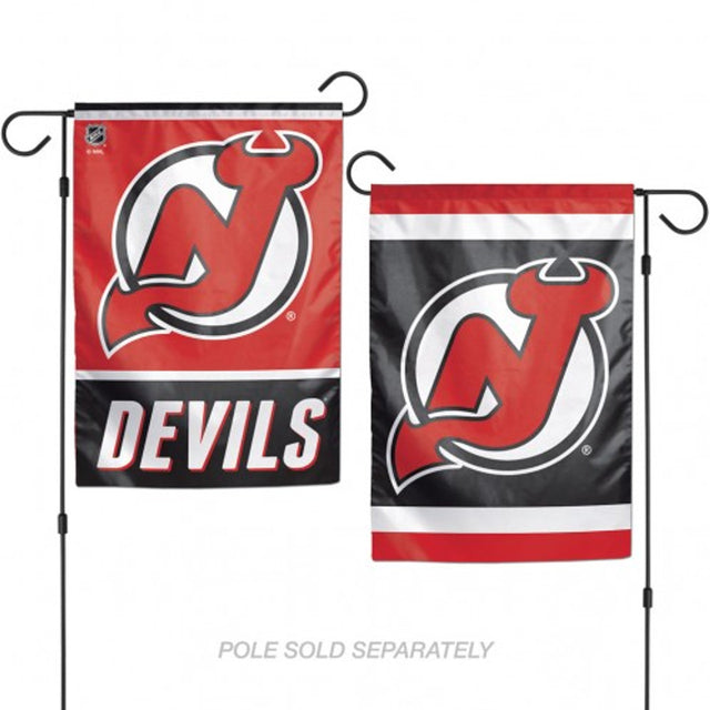 Bandera de los New Jersey Devils de 12 x 18 pulgadas, estilo jardín, de 2 lados