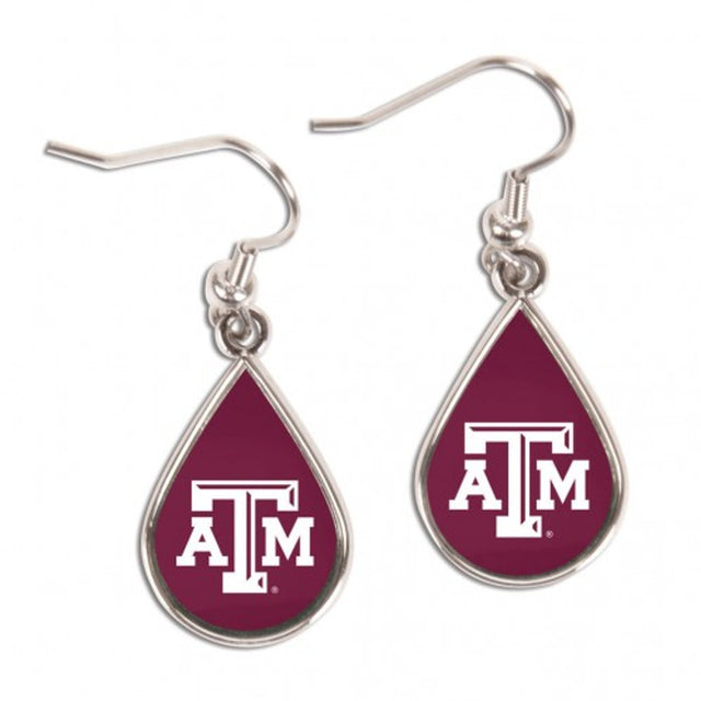 Pendientes de los Texas A&amp;M Aggies con forma de lágrima