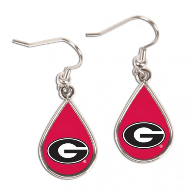 Pendientes de los Georgia Bulldogs con forma de lágrima