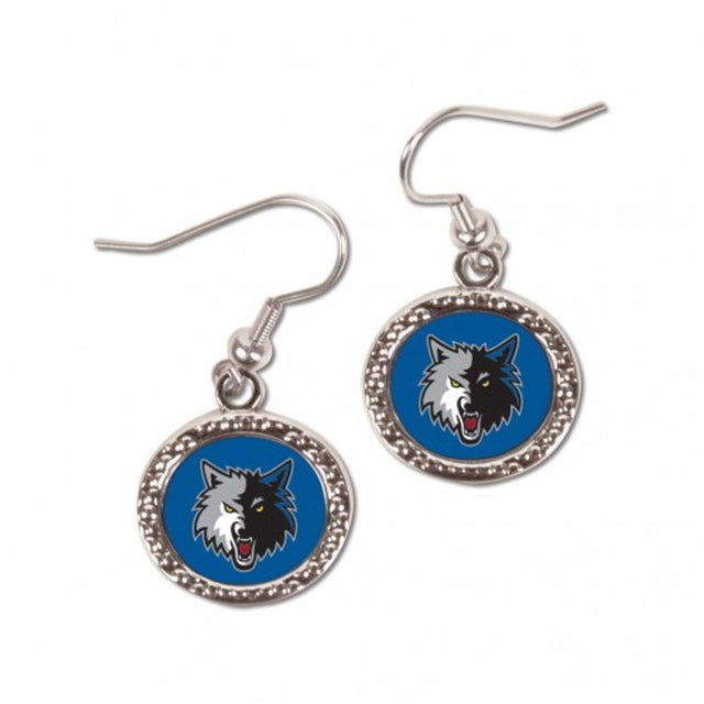 Minnesota Timberwolves Earrings Round Style