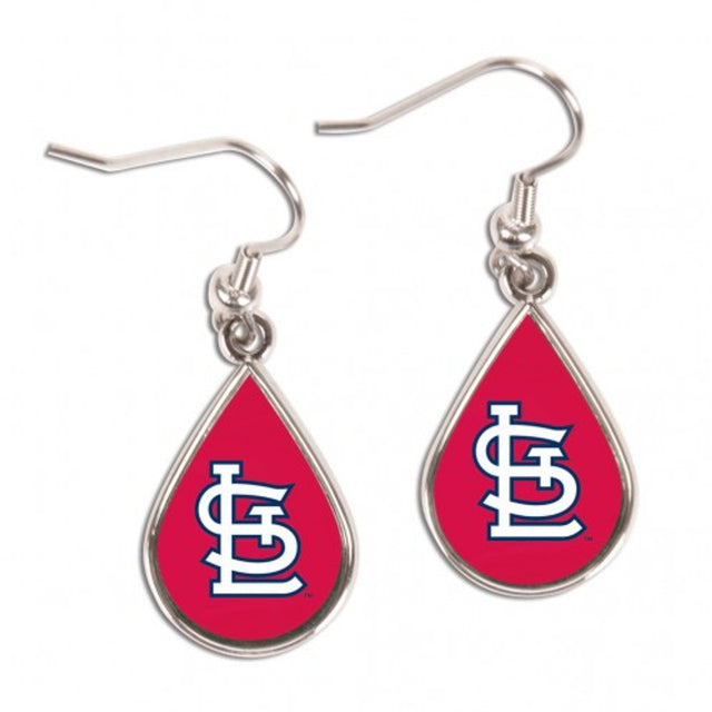 Pendientes de los St. Louis Cardinals con forma de lágrima