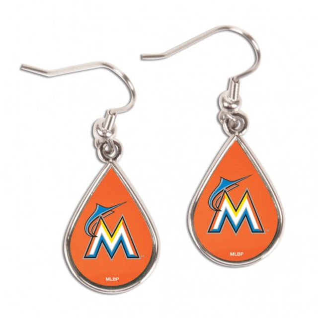 Pendientes de los Miami Marlins con forma de lágrima