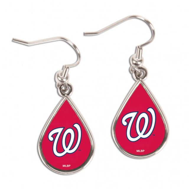 Pendientes de los Washington Nationals con forma de lágrima