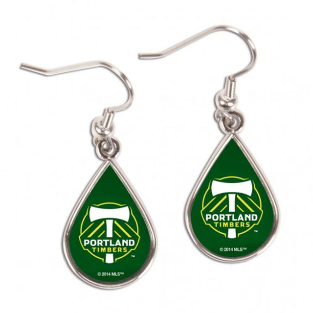 Pendientes Portland Timbers estilo lágrima